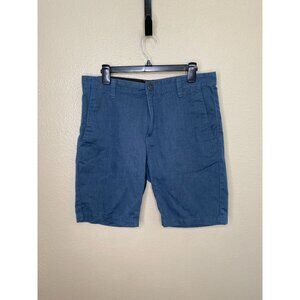 Volcom Mens Blue Lightweight Casual Shorts Size 32 Cotton True To This